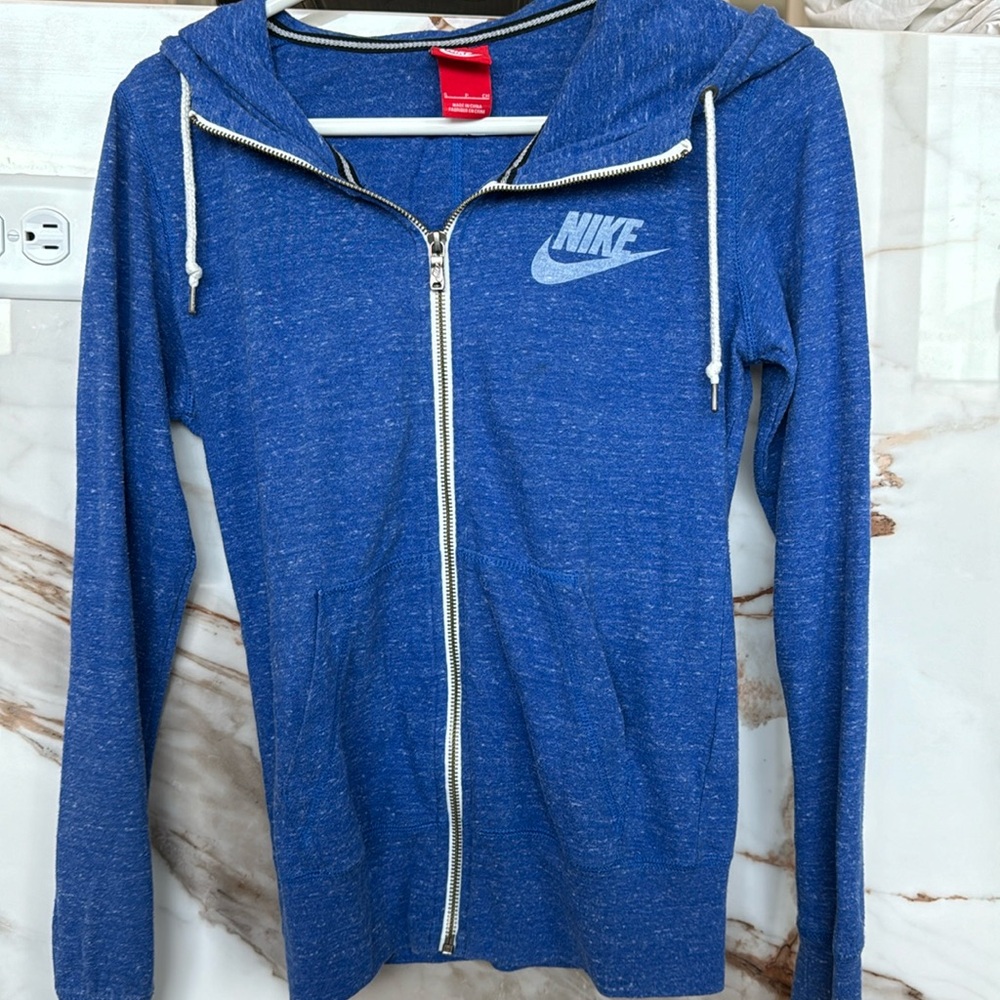 Blue Nike light weight hoodie